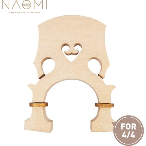 NAOMI Bass Bridge 4/4 Standard Maple Bass Adjustable Bridge For Bass Accessories Violin Parts Accessories New