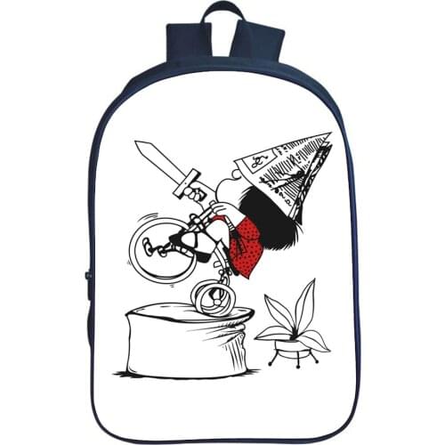 Comics Mafalda School Bag Children Bag Teen Rucksack Boy Girl Bags Fashion High Quality Men Casual Travel Bookbag Women Mochila