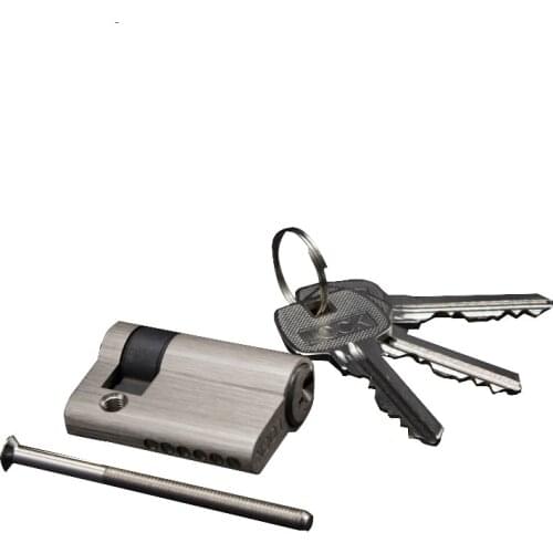 Hidden door handle end cylinder door lock 45mm high security core bowler hats brass door locks with keys