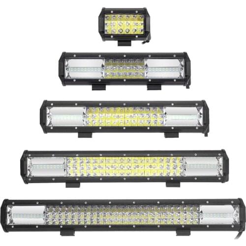3ROWS OFFROAD LED WORK LIGHT BAR 5-23INCH SPOT FLOOD COMBO BEAM OFF ROAD CAR TRUCK SUV BOAT ATV WAGON AUXILIARY INDICATOR LAMP