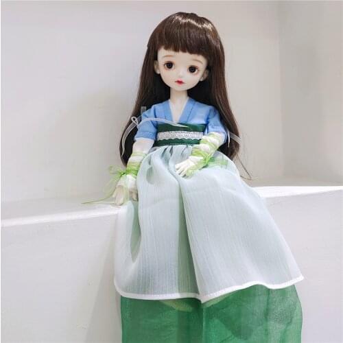 Tsing Yi chivalry female multi-point suit 1/6 30cm girl dress summer Chinese ancient style hanfu fairy doll clothes