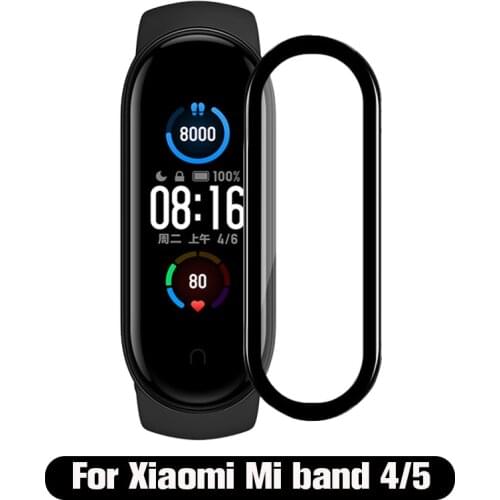 PMMA Screen Protector Strap Band for Xiaomi Mi Band 4 5 Mi band 4 for miband 5 miband 4 Full Cover