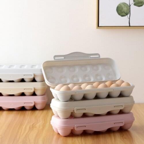 12/18 Pack Egg Holders for Refrigerator Plastic Egg Containers with Lid Fridge Egg Tray Egg Storage Box