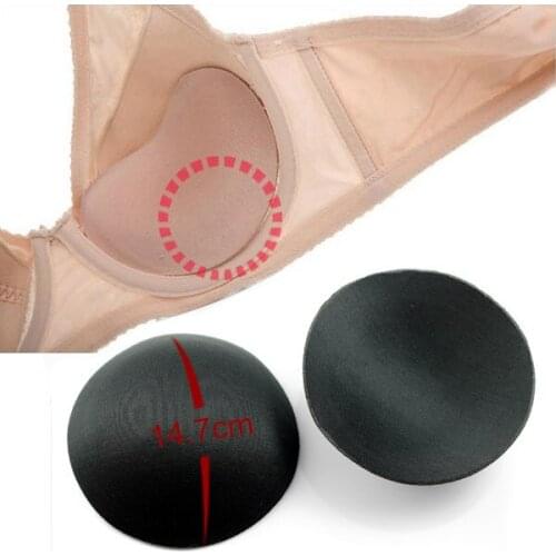 20pairs Black Round Bra Cup Soft Sponge Foam Pads Push Up Breast Enhancer Pads Supplies For Bikini Yoga Bra Accessories WB96