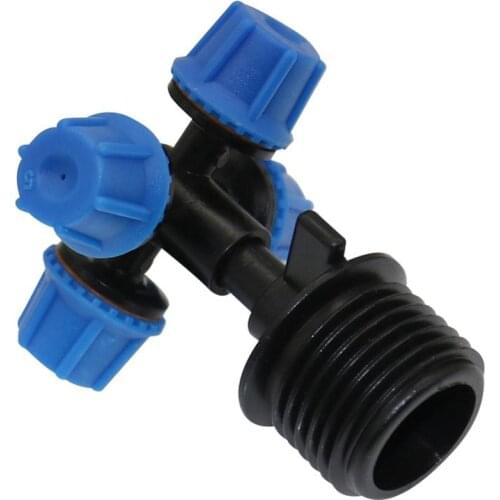 3 Sets 6mm Cross Atomization Sprinklers With 1/2 Inch External Thread Connector Garden Irrigation Agriculture Industry Nozzles