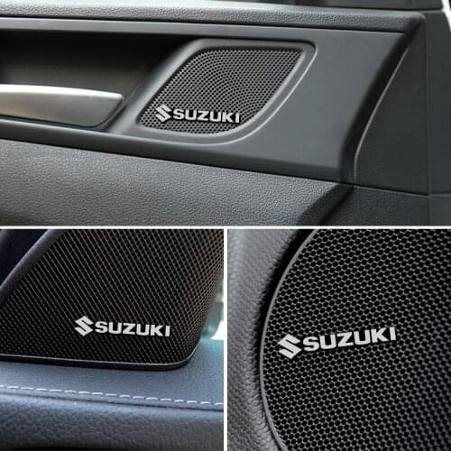 4pcs car audio decorate 3D Aluminum Badge Emblem Sticker For Suzuki SWIFT VITARA SX4 Accessories Car Styling