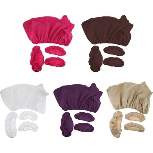 4pcs Massage Table Bed Fitted Sheets Pad Face Cradle Pillow Covers Set 185x60cm/72.15x23.40 inch