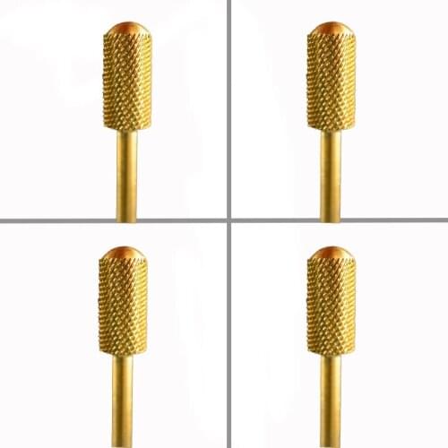 4pcs Carbide Nail Drill Bit - Small Barrel Smooth Top Bit -F