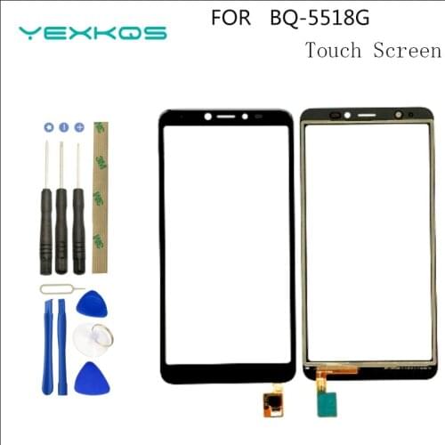 5.5 Inch 100% Original For BQ Mobile BQ-5518G BQ 5518G Jeans Touch Screen Digitizer Panel Front Glass Lens Sensor Replacement