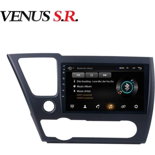 VenusSR Android 9.1 2.5D Car DVD Player GPS Navigation Multimedia For Honda Civic 2012 Radio car stereo BT