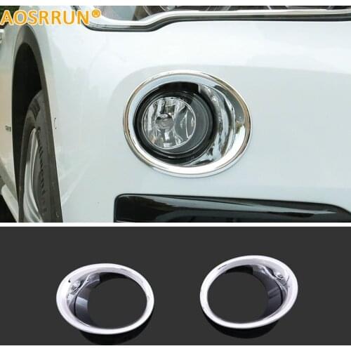 AOSRRUN ABS Mass exteriors The front fog lamp decoration Car accessories For BMW X1 F48 2015 2016 20i 25i 25le