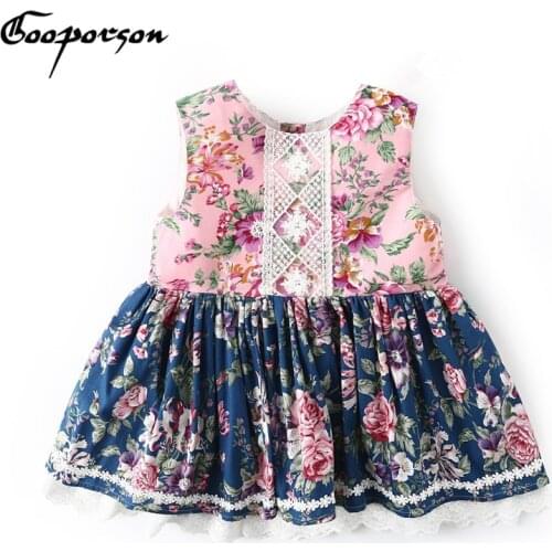 Gooporson Fashion Toddler Children Clothes Lace Flower Kids Dresses for Girls Cute Little Kids Princess Costume Party Outfits