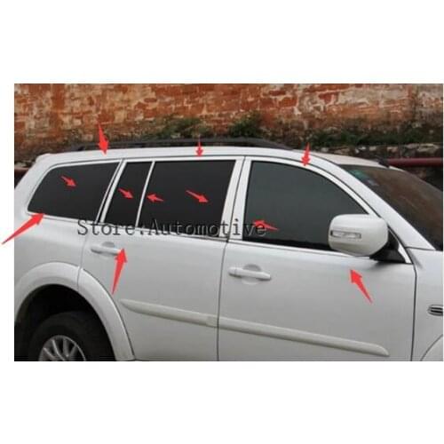 For Mitsubishi Pajero window frame/cover/trim,stainless steel,great wholesale(up+down+front trinagle+rear triangle),total 22pcs