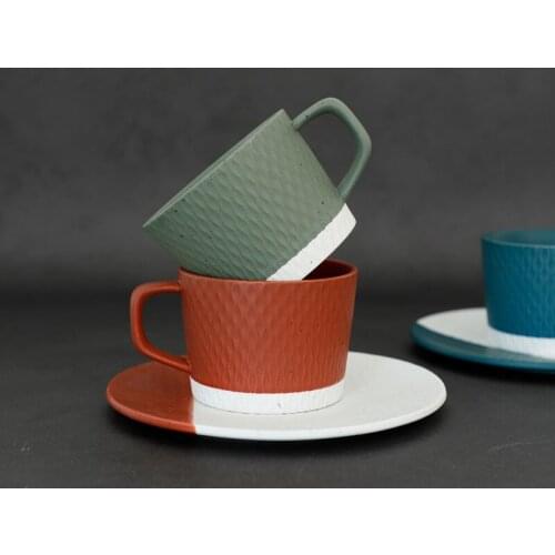 Ins Style Retro Coffee Cup Breakfast Milk Stoneware Cups Home Office Latte Drinkware Couple Birthday Gift