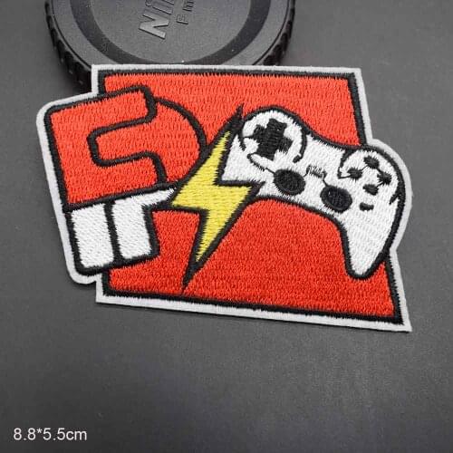 Red Game Controller Iron On Embroidered Clothes Patches For Clothing Fanaticpoint Stickers Final Garment Wholesale
