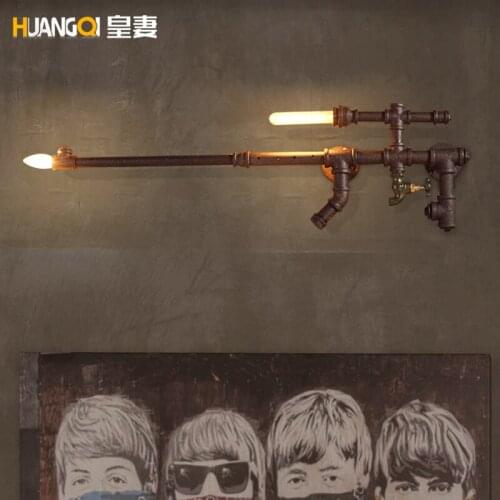 Creative Ancient Water Pipe Wall Lamp Sconce American Vintage Industrial Light Fixtures Bar Coffee Home Decor Apliques Pared