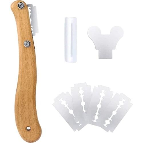 Bread Lame with Wooden Handle, Bread Bakers Lame Slashing Tool, Bread Slicer Cake Cutter, Dough Making Slasher Tools