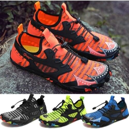 Summer Mens Outdoor Breathable Wading Shoes Non-slip Lightweight Hiking Shoes Leisure Camping Shoes Fishing Shoes 39-46