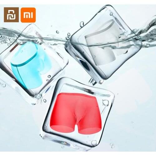 Xiaomi Youpin Spring and Summer Mens Ice Silk Underwear 3d Die Seamless Boxer Shorts Ultra-thin Transparent Naked Ice Pants