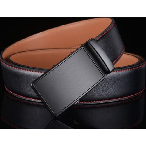 Plyesxale Leather Belts For Men High Quality Metal Automatic Buckle Belt Male Strap Chocolate Brown Casual Cinto Masculino G12