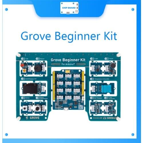 Seeed Grove Beginner Kit for Arduino - All-in-one Arduino Compatible Board with 10 Sensors and 12 Projects 110061162