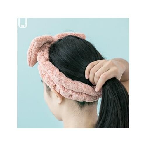 New Xiaomi Youpin Jordan&Judy Hair band cute sweet velvet bow headband female tiara wash face mask hair band