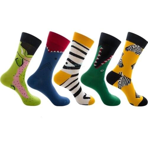 New Unisex Socks Cotton shark geometry Socks Fashion Warm Chrismas Casual Hipster hosiery men women Funny Cute Cool Unisex Socks