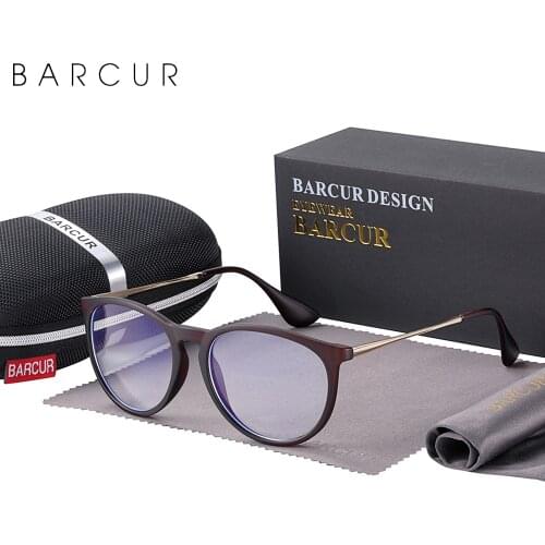 BARCUR Anti Blue Light Computer Glasses Frame Men Glass Frames Women Trend Styles Brand Optical Reading