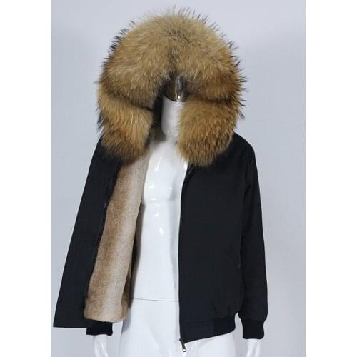 OFTBUY 2021 Men Bomber Parkas Waterproof Winter Jacket Natural Real Raccoon Fox Fur Coat Collar Hooded Thick Warm Streetwear