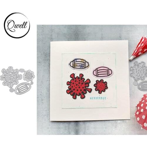 QWELL Fight For Small Bacterium Metal Cutting Dies Stencil DIY Scrapbooking Album Crafts Paper Cards Making Template 2020 New