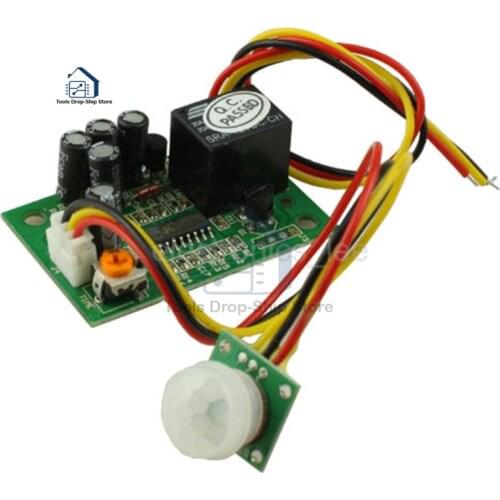 DC 12V PIR Motion Sensor Relay Module IR Infrared Human Body Induction Sensor Pyroelectric Controller Switch Timer Delay