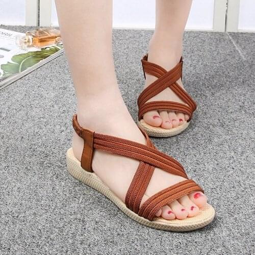 2021 Hot Summer Sandals Women Breathable Flat Sandals Girls Beach Clogs Casual Shoes Outdoor Open Toe Slippers Large Size 35-42