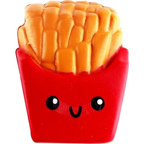 2020 NEW Style Squishies Kawaii Cartoon French fries Chips Slow Rising Cream Scented Keychain Stress Relief antistress Toys