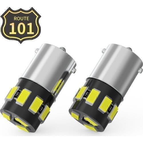 Route101 1156 BA15S Turn Signals Motorcycle LED 12V Light Bulbs for Harley Davidson Night Rod XG750 Fat Boy Bob Switchback Lamp