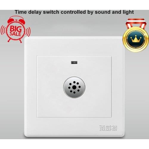 Smart 220V Sound Light Control Switch Module Detector Sound Voice Sensor Time Delay Wall Switch Energy-Save Accessories For Home