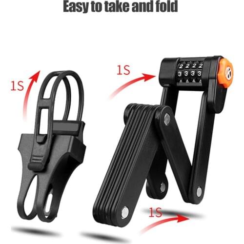 Bicycle U Lock, Folding Steel Joint Lock, Anti-theft Shear Anti-folding Scooter Lock, Anti-theft Lock Bicycle Accessory