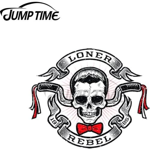 Jump Time 13 x 12.2cm For The Rebel Rider Motorcycle Car Stickers Vinyl Material Decal Personality Sticker Scratch-Proof Decor