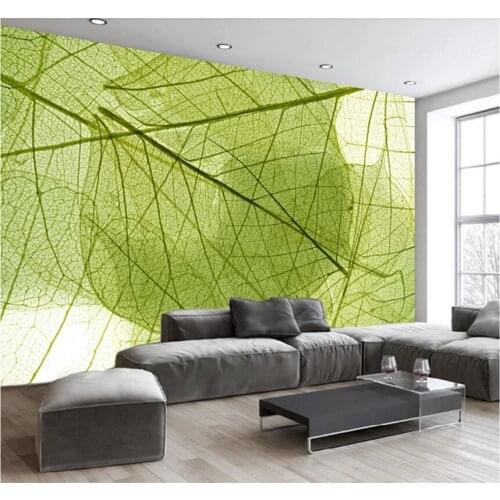 Xuesu Leaf petals living room bedroom sofa background wall indoor wallpaper mural custom 8D waterproof wall covering