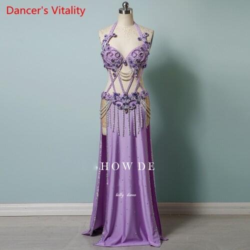 Belly Dance Costume Set Oriental Danceprofessional Clothes for Women Bra and Skirt Customized Adult Child Competition Dance Wear