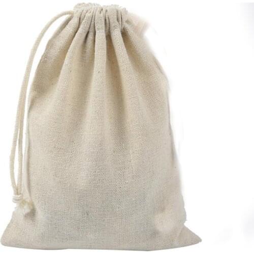 10pc Natural Jute Burlap Linen Drawstring Gift Bags Christmas Halloween Wedding Birthday Party Candy Box Chocolate Wrapping Bags