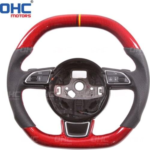 100% Real Carbon Fiber Steering Wheel compatible for A1 A2 A3 A4 A5