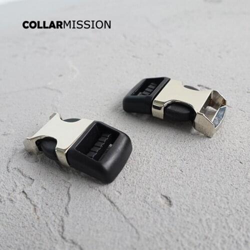 100pcs/lot Safety quick release buckle 15mm webbing diy dog collar accessory durable security lock plated metal buckle CK15YH