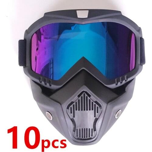 2/5/10Pcs Cycling Riding Motocross Sunglasses Ski Snowboard Eyewear Mask Goggles Tactical Windproof Motorcycle Glasses Masks