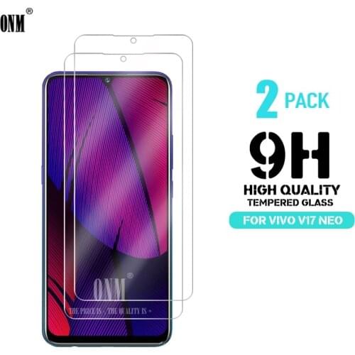 2 Pcs Tempered Glass For vivo V17 Neo Glass Screen Protector 2.5D 9H Premium Tempered Glass For vivo V17 Neo Protective Film