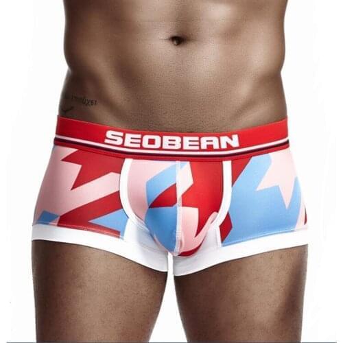 3pcs/lot SEOBEAN Sexy Mens Underwear Boxer Shorts Trunk Underpants Camouflage Boxer For Man