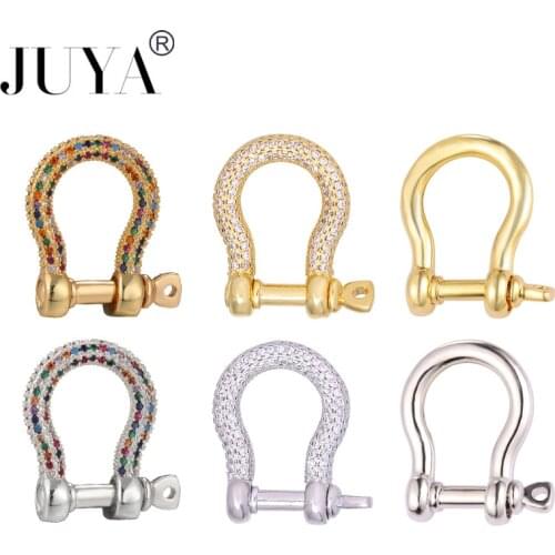 JUYA 5 Pcs\lot Screw Fastened Clasps For Jewelry Making Copper Buttons Charms Connectors Handmade Jewelry Findings Accessories