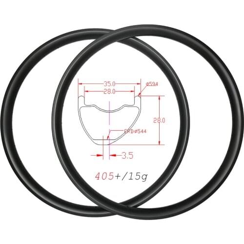27.5er Asymmetry MTB XC 35mm wide disc carbon rims clincher tubeless 28mm deep 24H 28H 32H UD 3K 12K 650B carbon mountain wheels
