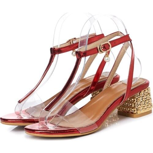 Big Size 9 10 11 12 high heels sandals women shoes woman summer ladies The film is hollow with a thin strap