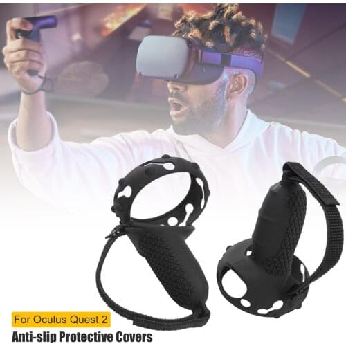 VR Headset Controller Grip Cover For Oculus Quest 2 Anti-throw Full Protection Touch Controller Protector Game Accessories