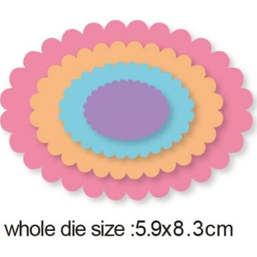 Four-Layer oval frame Metal Cutting Dies Stencils 2020 New Craft Die Cut for DIY Scrapbooking Album Paper Card